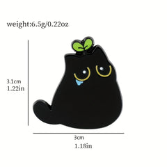 Cat Enamel Brooch Animal Pin for Wallet Handbag Clothing & Jewelry