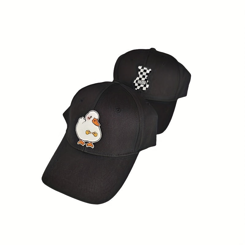 Duck Bear Patch Baseball Cap Lightweight Sun Shade Dad Hats