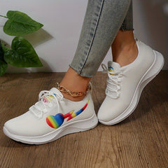 Women's Heart & Lightning Pattern Outdoor Sports Shoes Lightweight Non slip Shoe