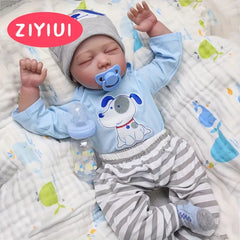 50cm Lifelike Baby Doll with Soft Body And Feeding Kit - Realistic Reborn Boy