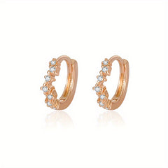 Zircon Decor Wave S925 Silver Earrings & Jewelry for Women