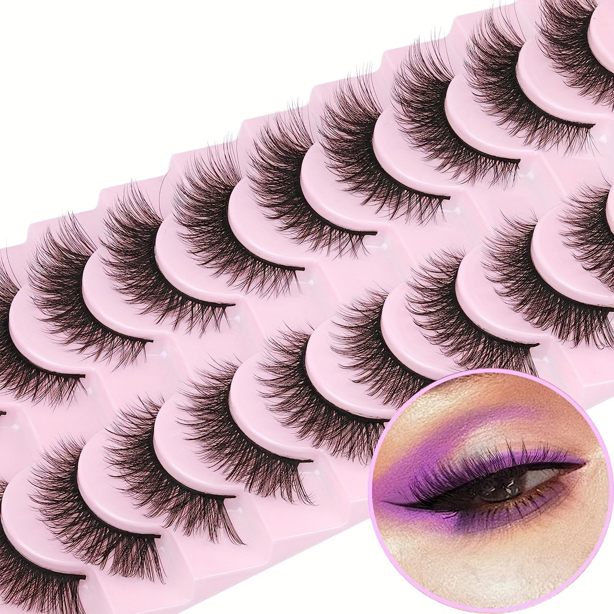 Fluffy 3D Mink Eyelashes Short Cat Eye Style 13mm