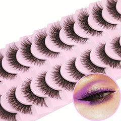 Fluffy 3D Mink Eyelashes Short Cat Eye Style 13mm