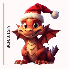Little Fire Dragon Car Pendant 2D Acrylic Christmas Decoration Keychain