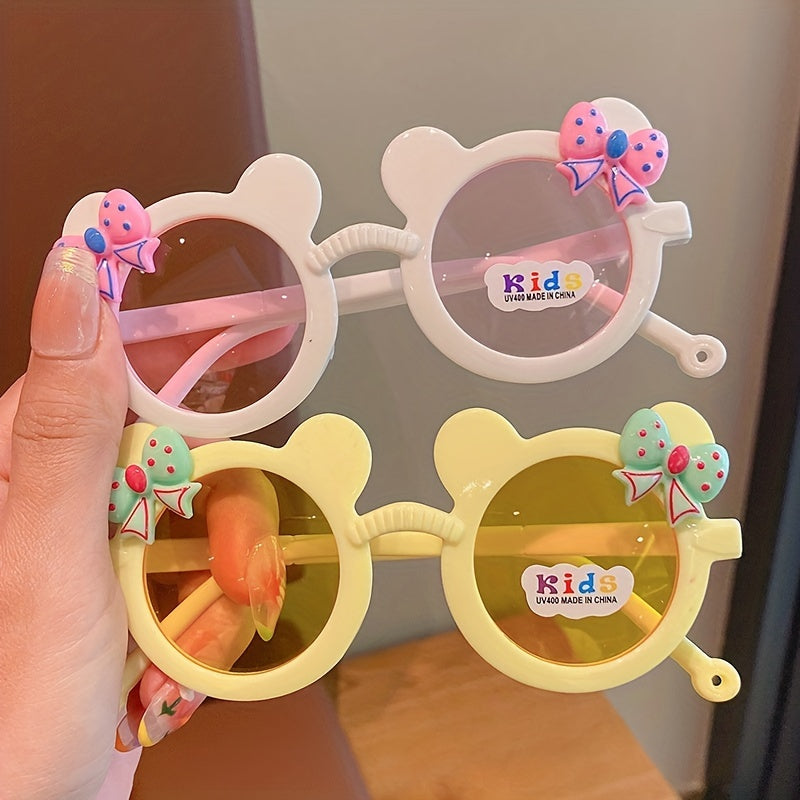 Kids Sunglasses Little Kid Bow Cartoon Girls Sun Protection Sunglasses
