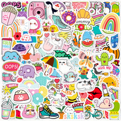 100pcs Waterproof Vinyl Stickers For Water Bottles Laptop Phone Skateboard