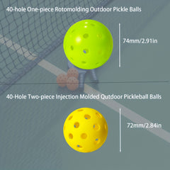 High Bounce Durable 40 Hole Outdoor Pickleball Set