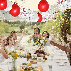 Red Balloon Confetti Baby Baptism Balloon Wedding Decor