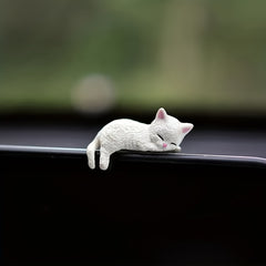 4pcs Cartoon Cat Car Dashboard Decorations ABS Resin Figurines