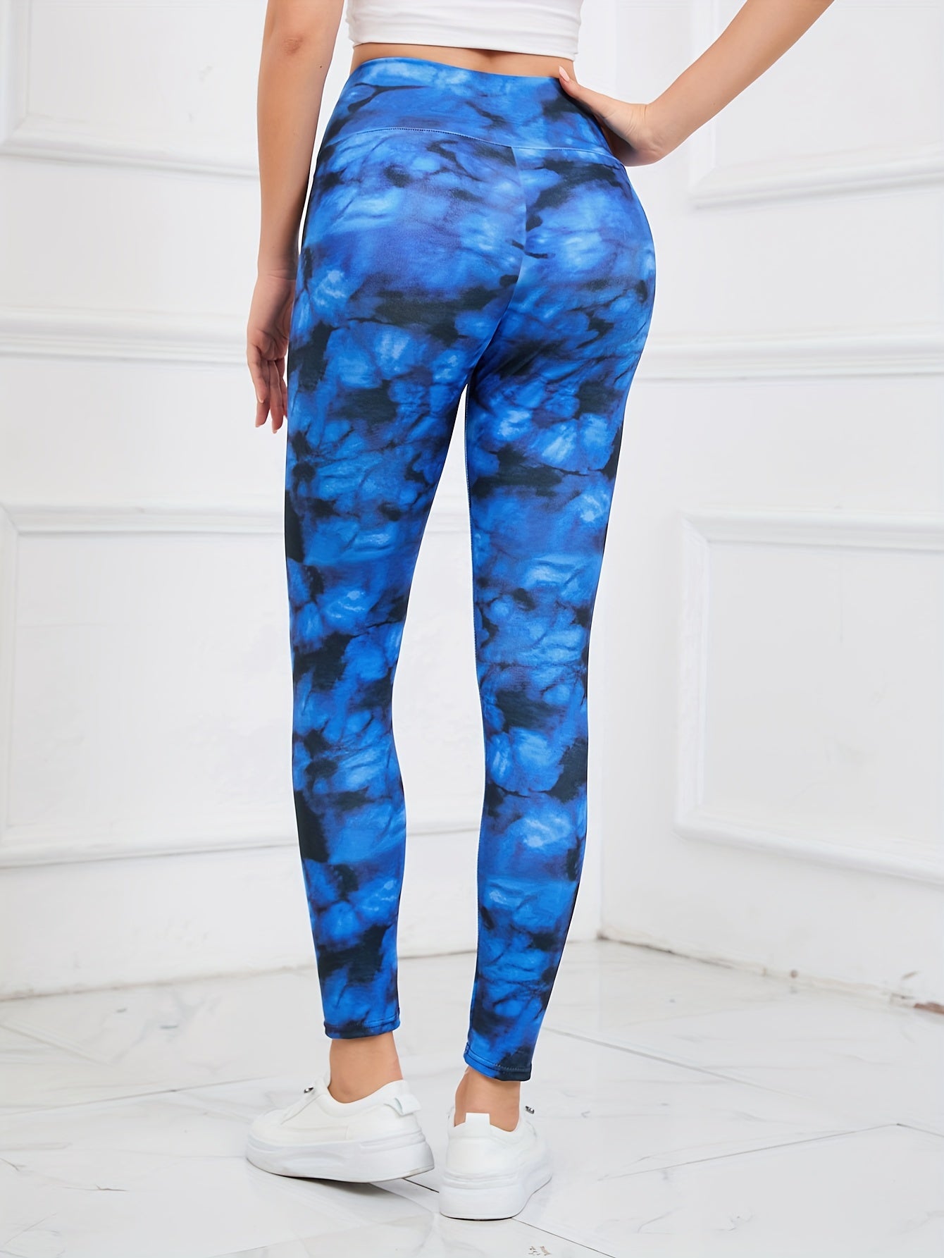 Tie Dye Yoga Workout Pants Stretch Running Leggings