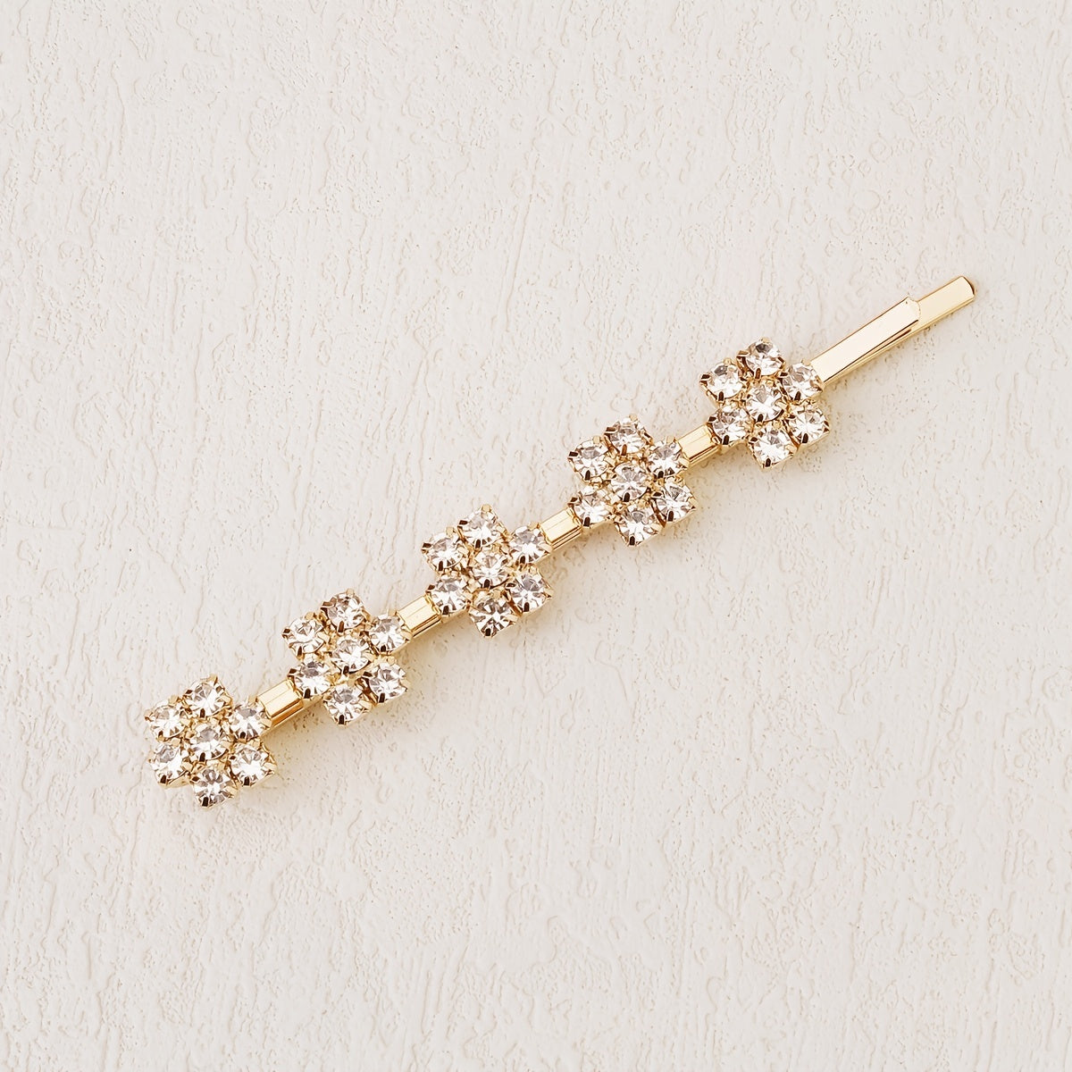 6pcs Rhinestone Hairpin Metal Golden Hair Clip Wedding Birthday Cosplay Costumes