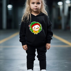 Christmas Snowman Print 2pcs Kids Hoodie Jogger Set