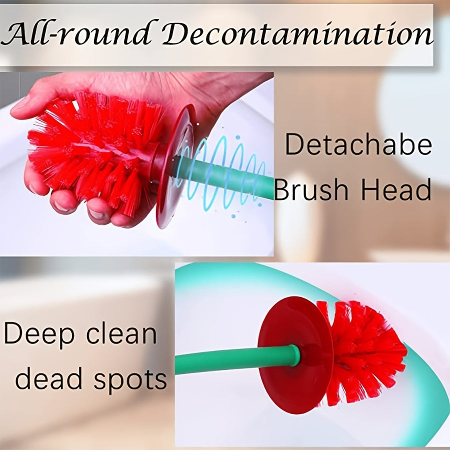 Creative Toilet Brush With Holder Bowl&Long Handle Bathroom Cleaning Tool