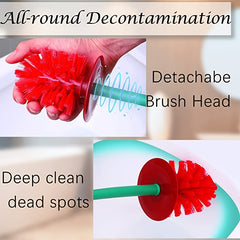 Creative Toilet Brush With Holder Bowl&Long Handle Bathroom Cleaning Tool