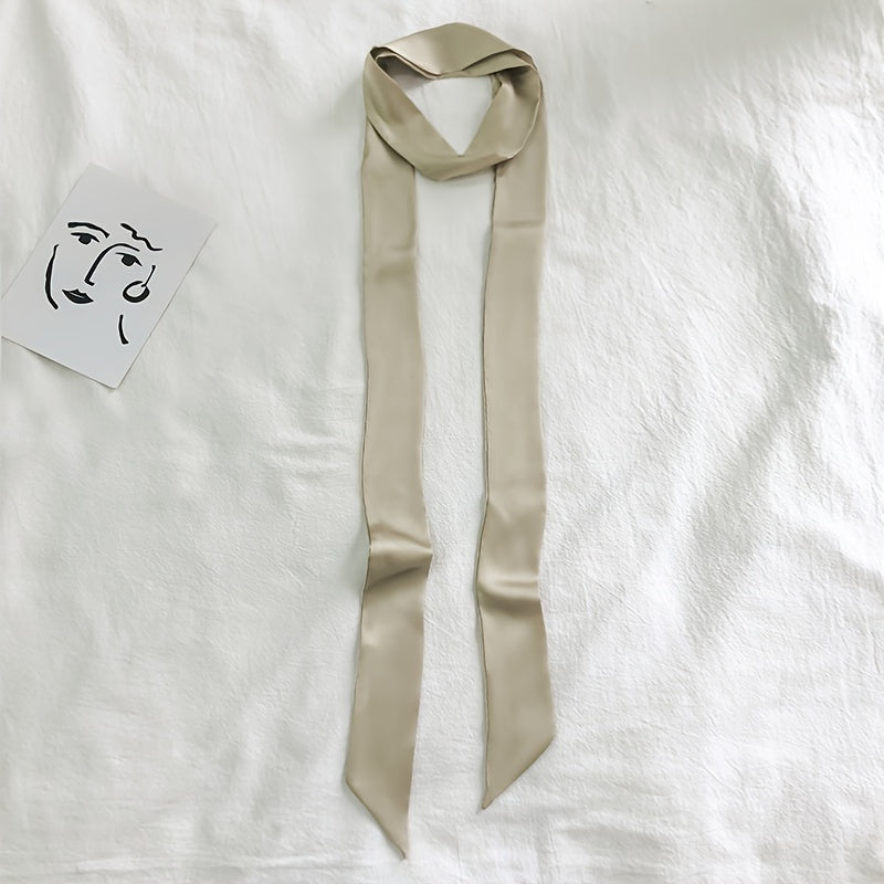 Silk Scarf Tie Bag Handle Hair Small Ribbon Headband Decorative Scarf