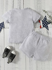 2pcs Baby Boys T-shirt & Shorts Set for Summer
