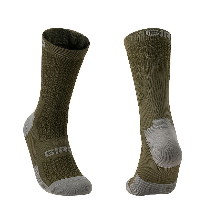 Anti Slip Compression Socks for Men and Women - Athletic Crew Socks