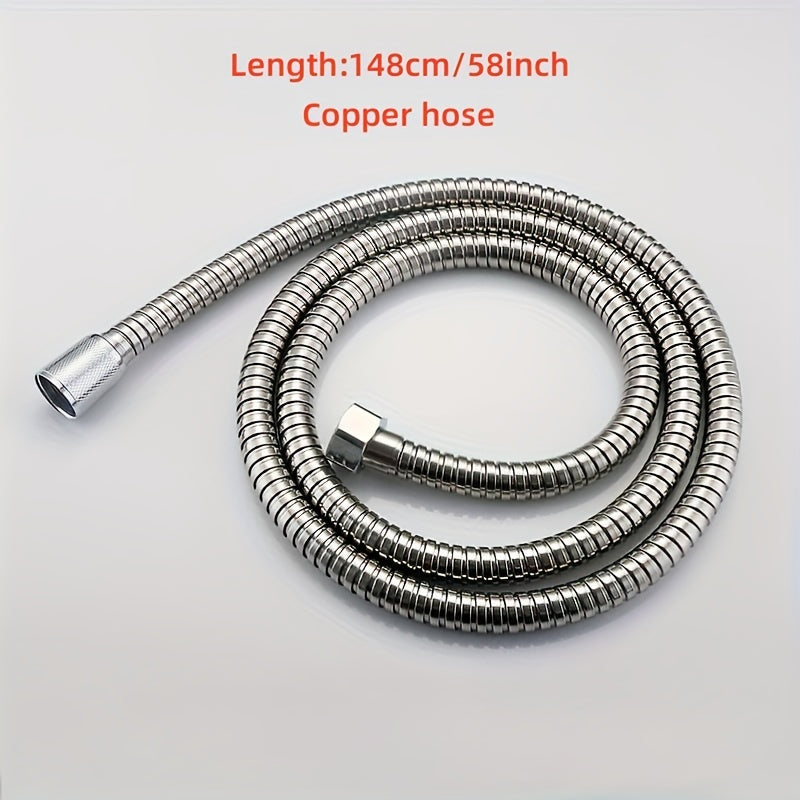 High Pressure Shower Head 300 Holes Water Saving Rainfall Shower with 1.5m Hose