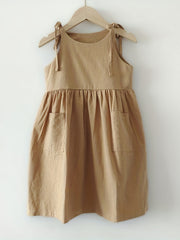 Summer Cami Dress with Side Pocket for Girls