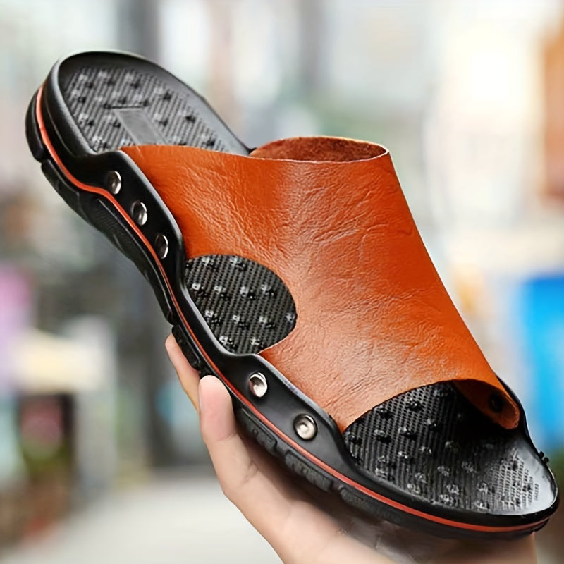 Men's Non Slip Slides Lightweight Open Toe Quick Dry Slippers