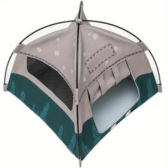 1:12 Scale Gray Doll Tent Camping Scene Accessory with Ventilation & Storage