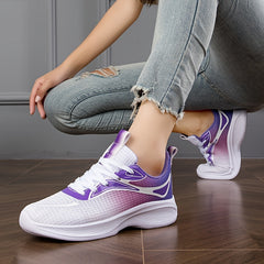 Women's Gradient Running Shoes Non Slip Sneakers Breathable