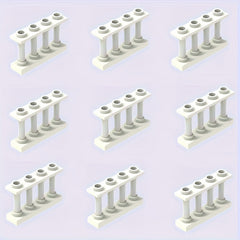 9pcs 1x4 ABS Bricks Balustrade Accessories Grey Coffee Durable