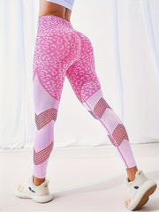 Leopard Print Yoga Leggings for Women High Stretch Sports Tights