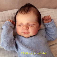 19inch Finished Reborn Doll Lifelike Soft Touch 3D Skin Hand Root Hair Visible