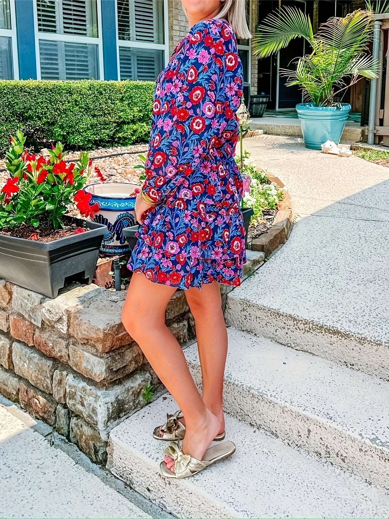 Floral Print Top & Shorts Two Piece Set