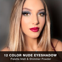 12 Colors Eyeshadow Palette Matte Shimmer Finish