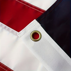 American Flag With Embroidered Stars And Brass Grommets