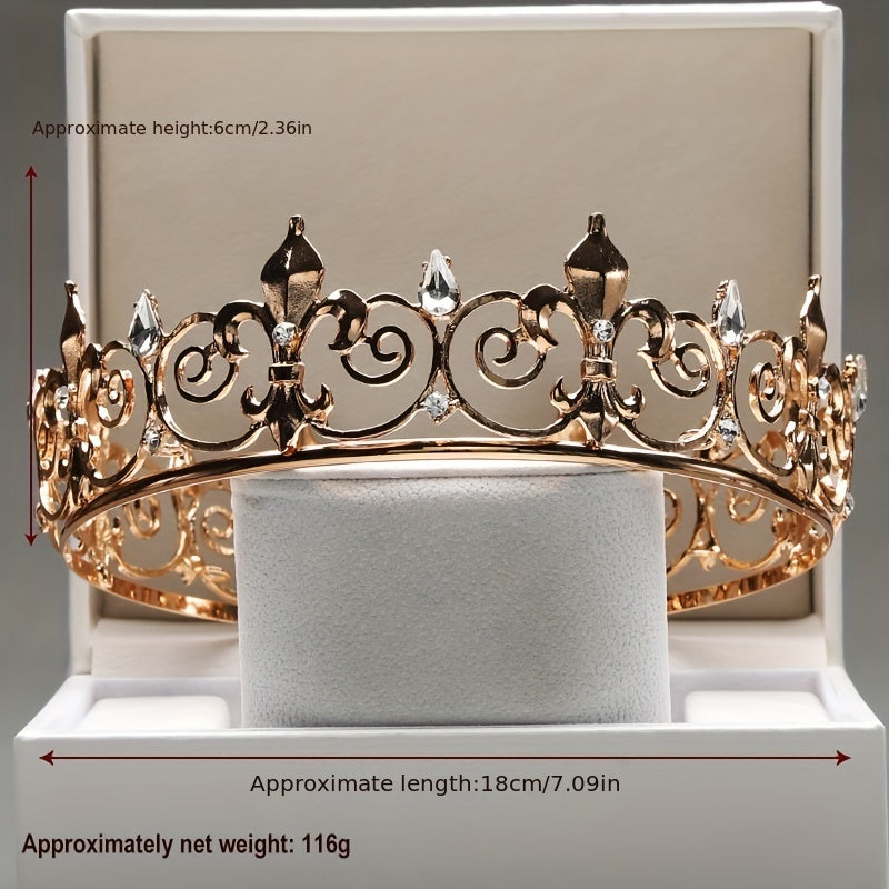 Crystal Golden Headband Queen Princess Crown Tiara