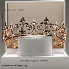 Crystal Golden Headband Queen Princess Crown Tiara