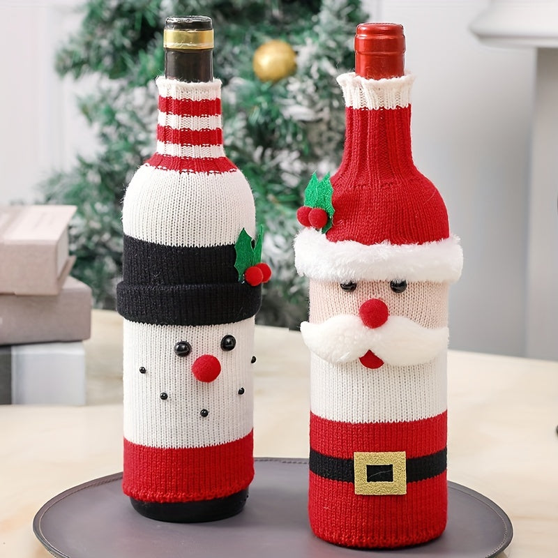 Christmas Decorations Old Man Wine Bottle Set