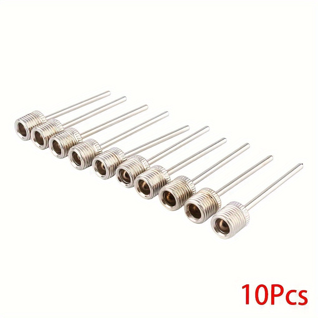 10pcs Ball Inflatable Needle Set Stainless Steel Air Valve Nozzle Replacement