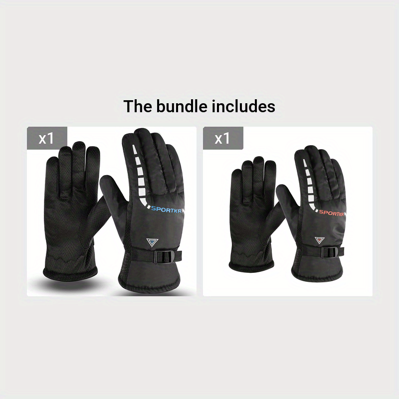 Winter Warm Mittens Men Women Outdoor Anti-skid Gloves Skiing Windproof Padded