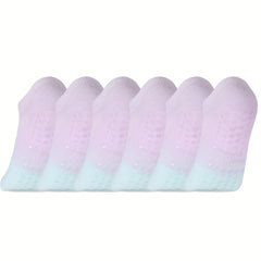6Pairs Women's Non slip Yoga Pilates Socks Soft Comfortable Ankle Socks