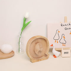 Wooden 26 Letter English Savings Tank Decoration 17.78 cm
