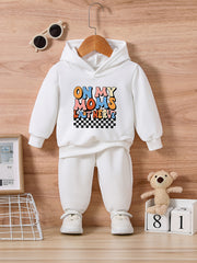 Funny Letter Print Baby Trousers Long Sleeve Sweatshirt Set