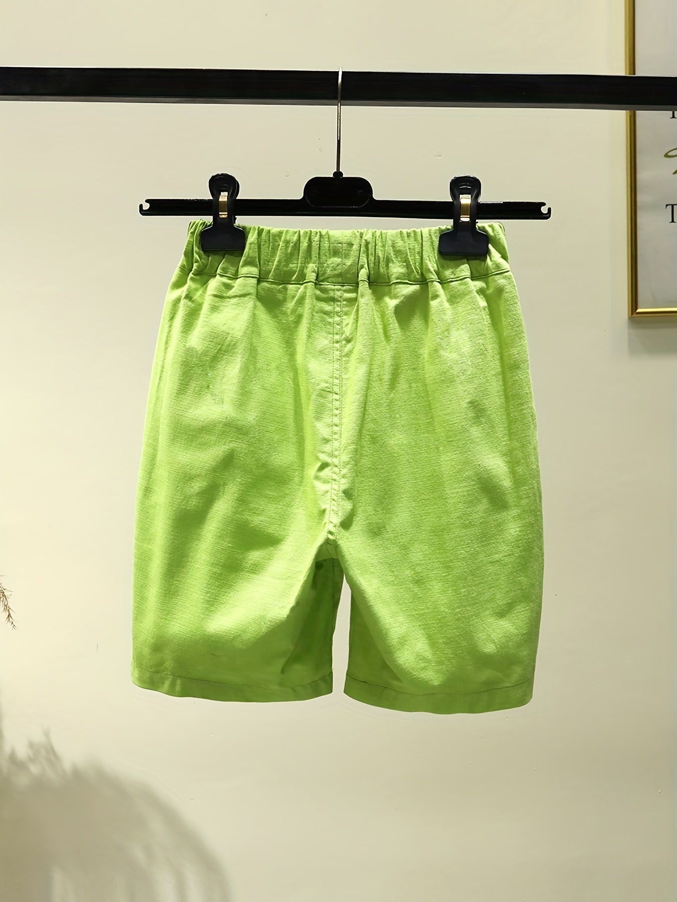 Kids Casual Cotton Linen Sweat Shorts Elastic Waist Thin Summer Shorts