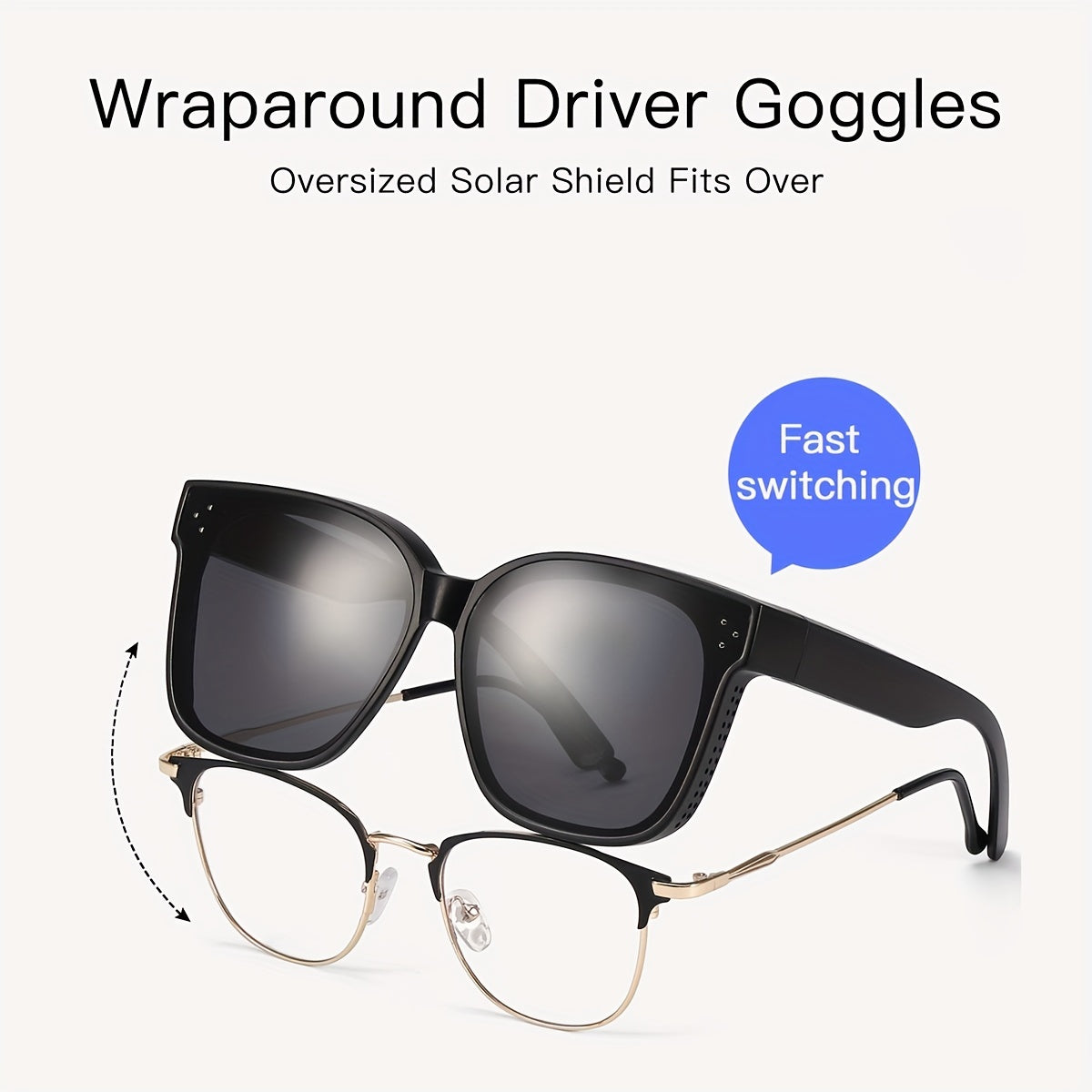 Polarized Square Frame Sunglasses Rivet Decor UV400