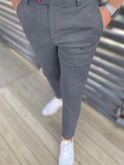 Men's Geometric Stretch Slim Casual Pants