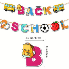 Back To School Banner & Cake Toppers Set