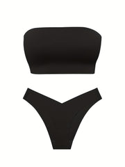 Strapless Bandeau Bra & Panties Set Women's Lingerie