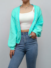 Beaded Open Front Crop Cardigan for Women