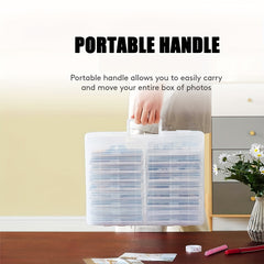 Photo Storage Box: Plastic Large Capacity Container