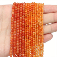 Natural Faceted Stone Red Small Beads for Jewelry Making