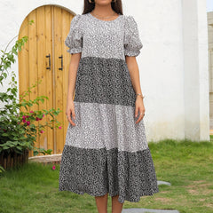 Floral Print Dress Casual Puff Sleeve Dress Women's Clothing