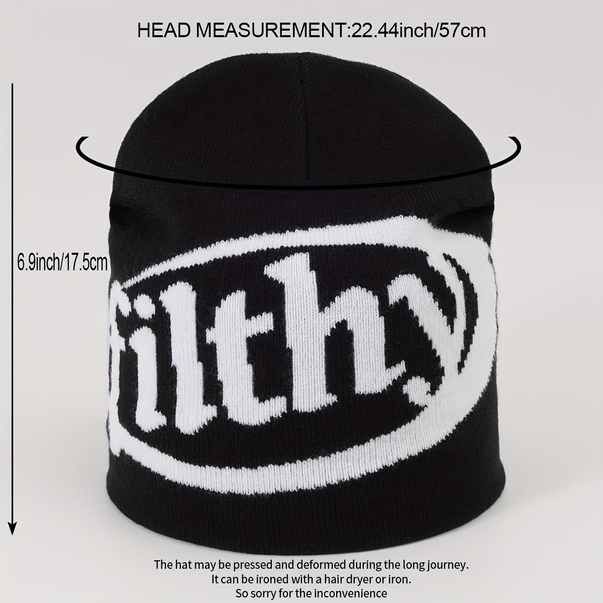 American Retro Couple Style Embroidery Knitted Coldproof Hat Autumn Winter Beani